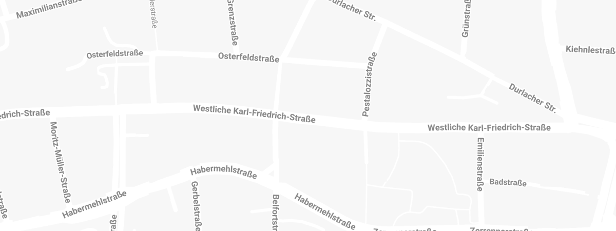 Kartenausschnitt Anfahrt zur Westlichen Karl-Friedrich-Straße 130, Pforzheim
